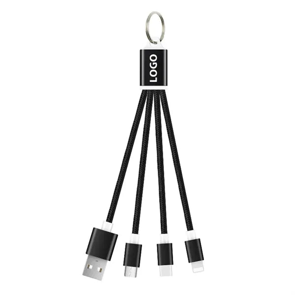 3 in 1 Multi Fast Charging USB Cable with Keychain