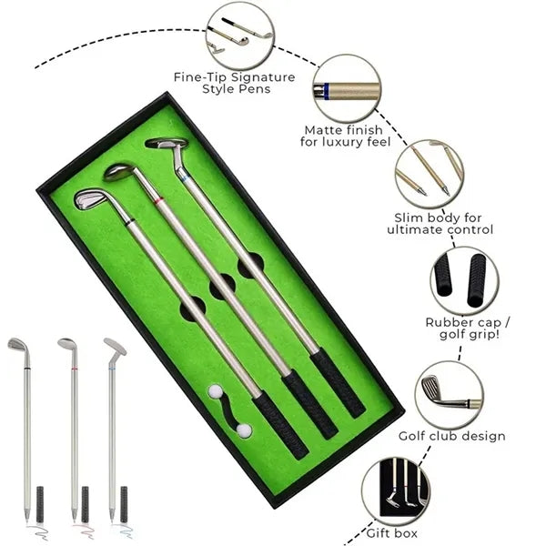 Golf Pen Set & Mini Desktop Golf Putting Green Game