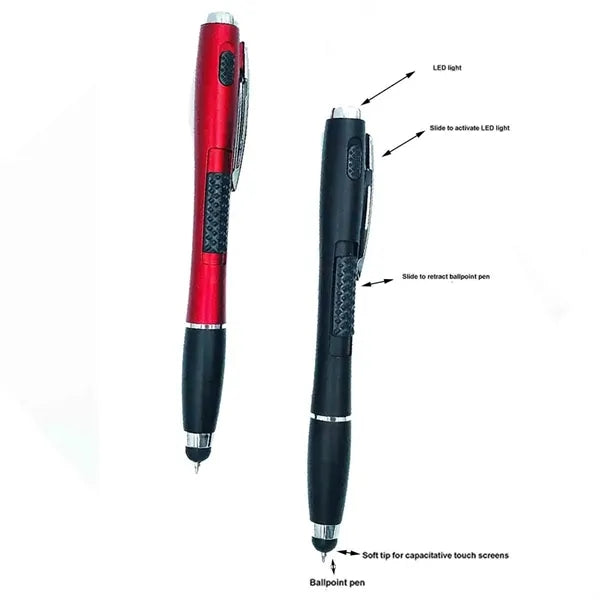 3-in-1 Multi-Function Touch Screen Pen