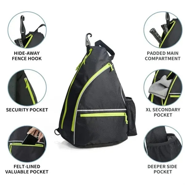 Polyester Unsex Tennis Shoulder Bag For 2 Rackets