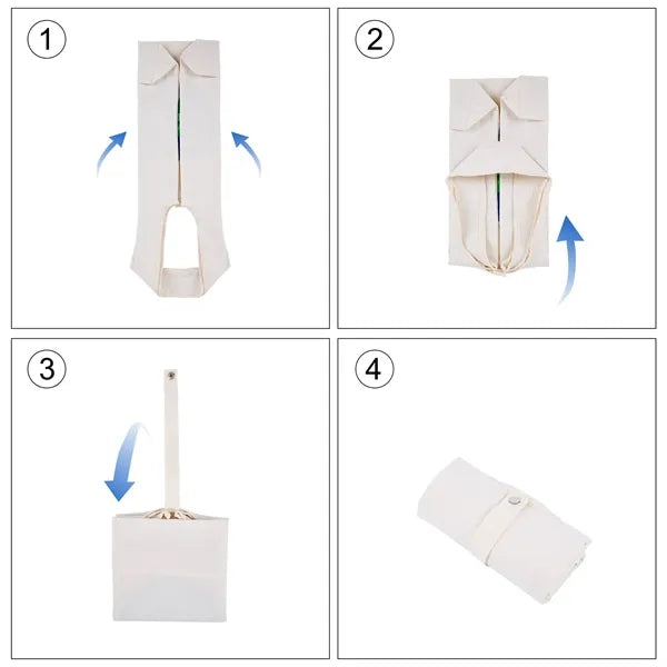 6 Oz Natural Cotton Canvas Foldable Tote