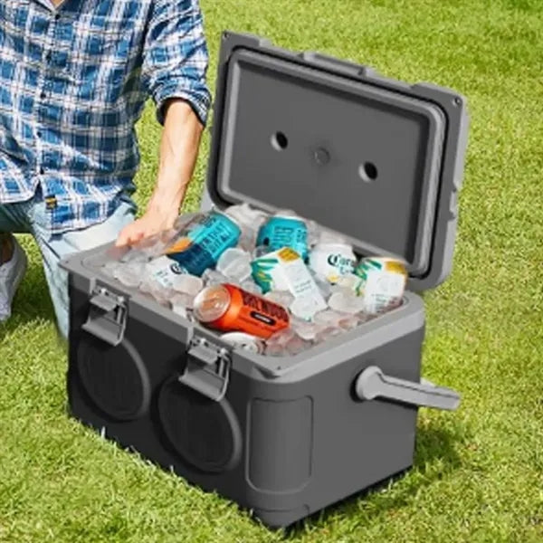 Portable Cooler with Integrated Bluetooth Speakers