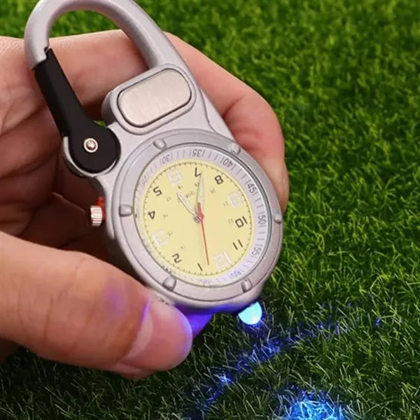 Carabiner Clip Watch with Integrated LED Light