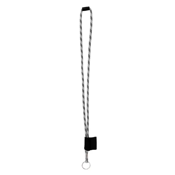 Nylon Breakaway Rope Lanyard W/ Split Ring and Metal Crimp