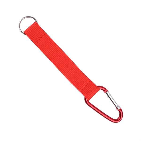 3/4" Polyester Carabiner Lanyard Keychain Strap W/ Keyring