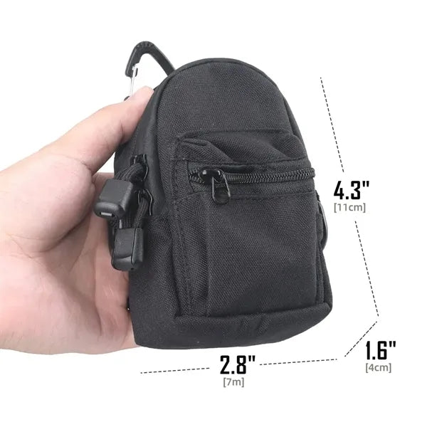 Multi-Compartment Waterproof Tactical Nylon Mini Backpack