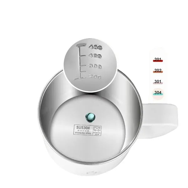 17 oz Stainless Steel Double-Wall Coffee Milk Mug with Scale