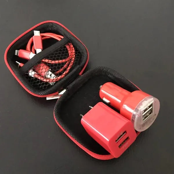Compact Travel Charger Kit with Case