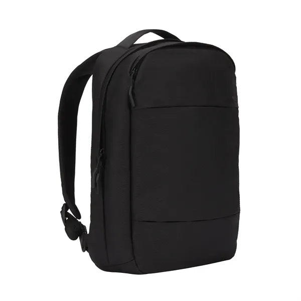 City Compact Backpack with Diamond Ripstop - Black