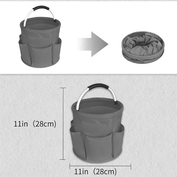 Versatile Collapsible Bathroom Picnic Basket with Handles