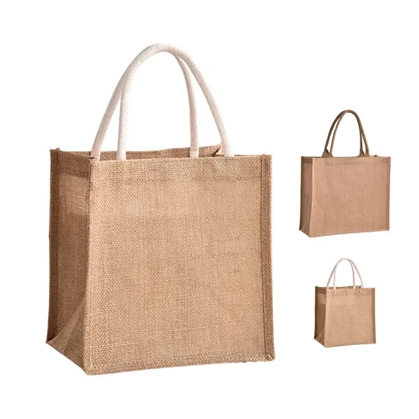 Jute Linen Tote Bag