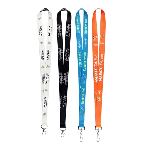 3/4" Polyester Lanyards For ID Badges W/ Metal Swivel Clasp