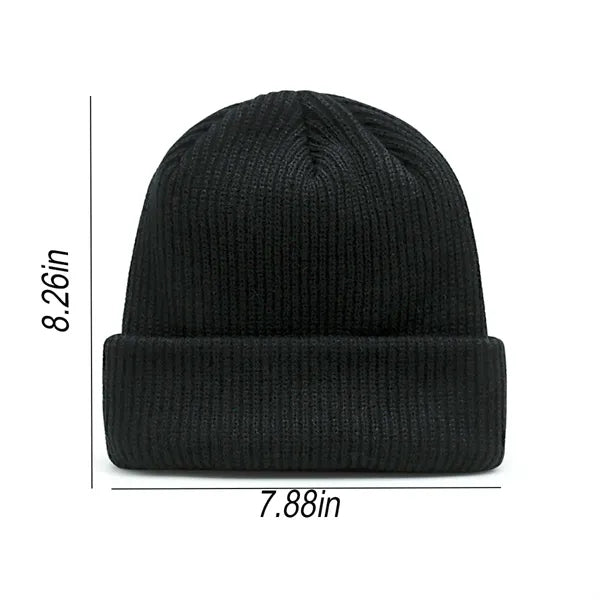 Warm Embroidered Logo Knitted Comfortable Cap