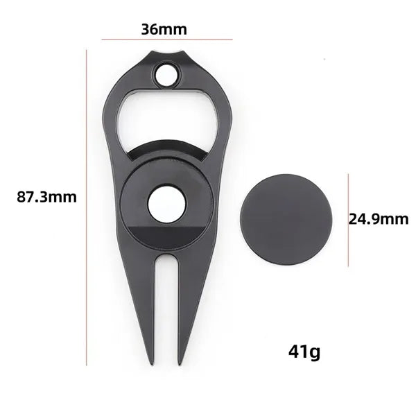 Opener Golf Metal Fork Ball Marker