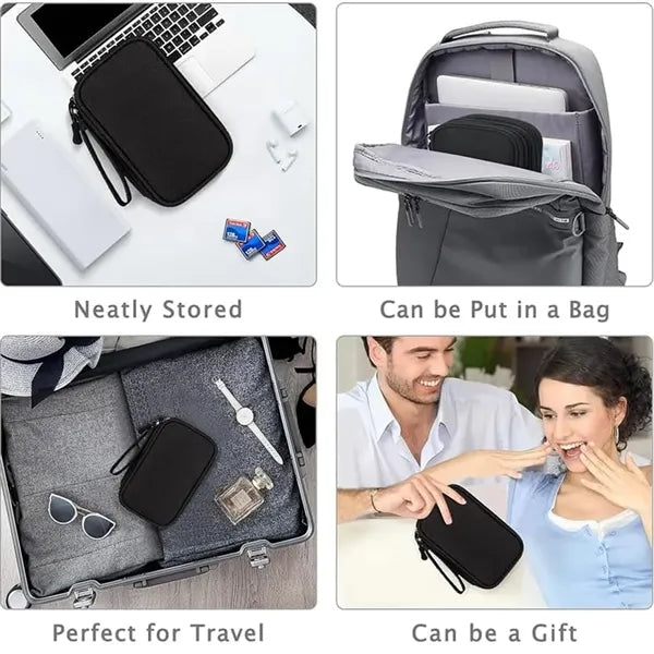Electronics Travel Organizer Bag with Multiple Compartments