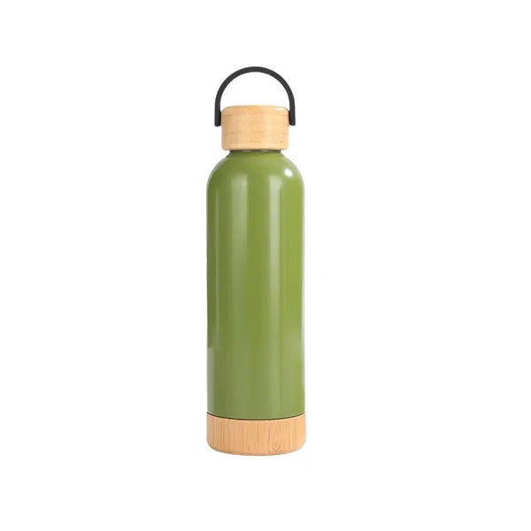 17 Oz Bamboo Lid Stainless Steel Water Bottle