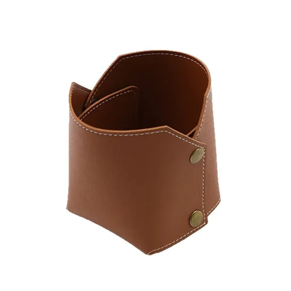 Foldable Leather Desktop Storage Box