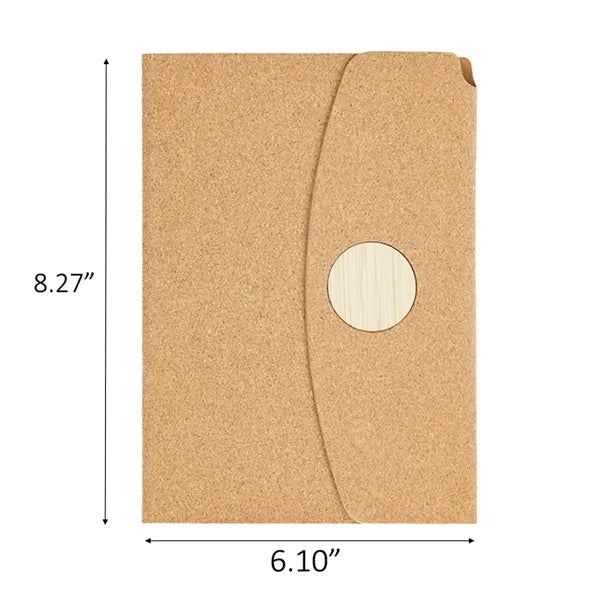 Sustainable Cork Notebook with Magnetic Closure