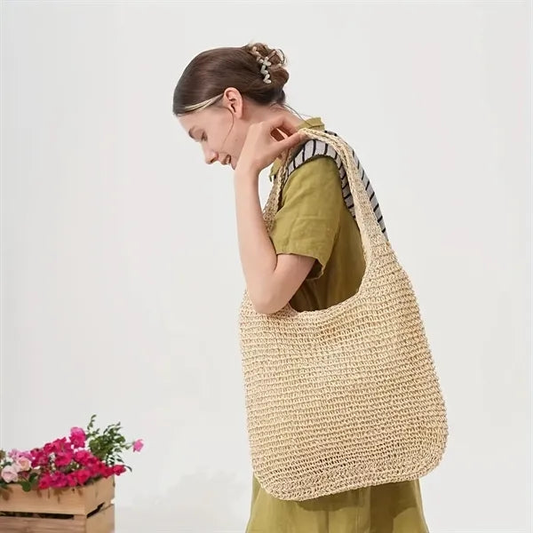 Handwoven Straw Shoulder Bag