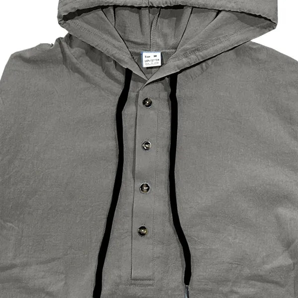 Sweatshirt Men's Lightweight Henley Hoodie