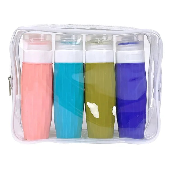 3oz Silicone squeezable toiletry container set