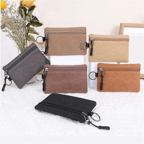 Portable Canvas Coin Storage Bag