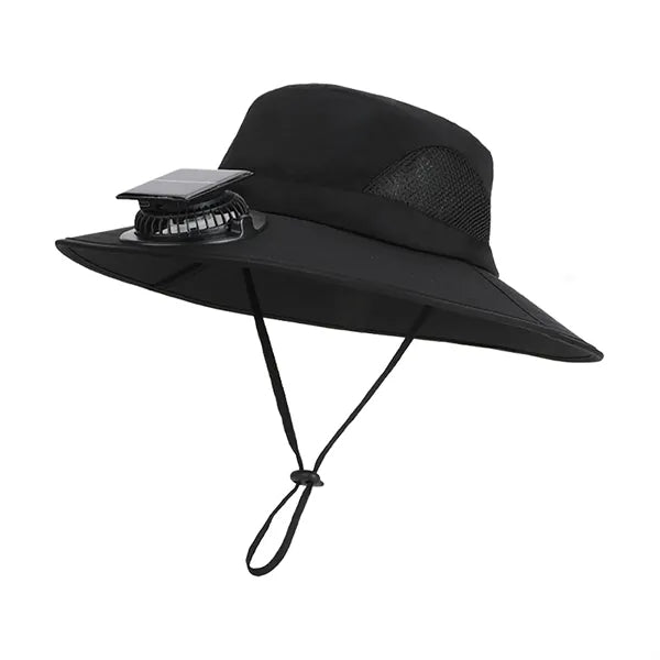 Wide Brim Solar Fan Outdoor Fishing Hat