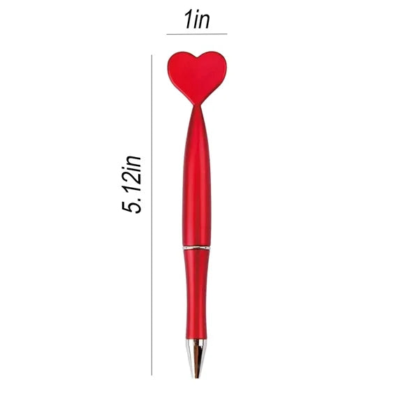 Heart-Shaped Vibrant Smooth-Writing Plastic Ballpoint Pen