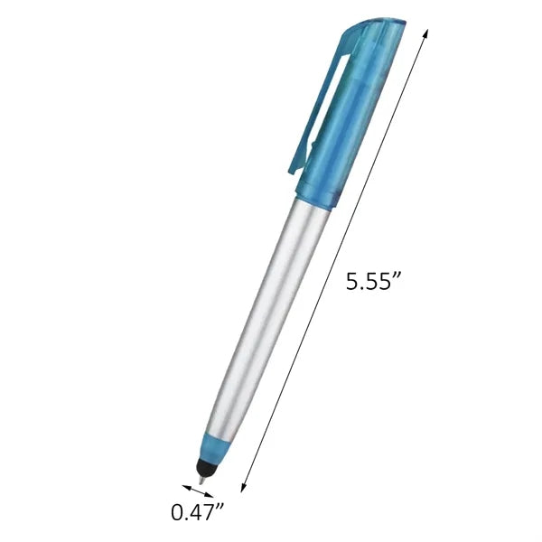 Multi-Function Stylus Pen with Highlighter and Ballpoint