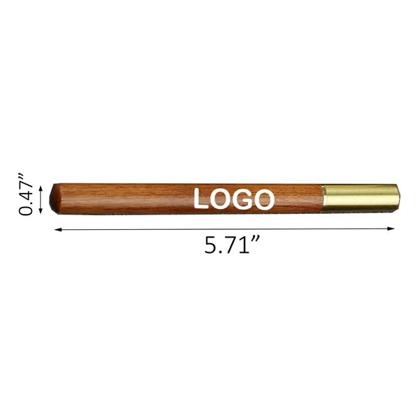 Elegant Rosewood Ballpoint Pen with Brass Cap