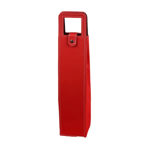 Luxury PU Leather Wine Bottle Gift Bag