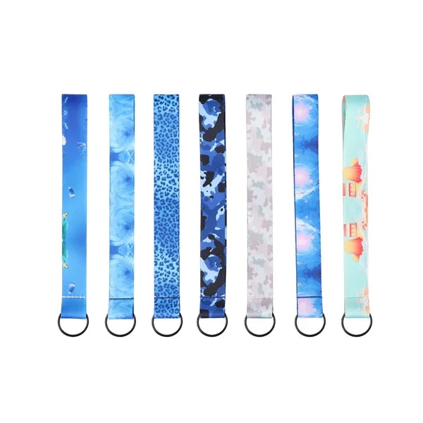 3/4" Custom Polyester Wrist Keychain Lanyard W/ Split Ring