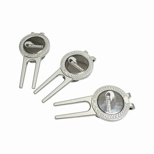 Zinc Alloy Golf Divot Tool Hat Clip with Ball Marker