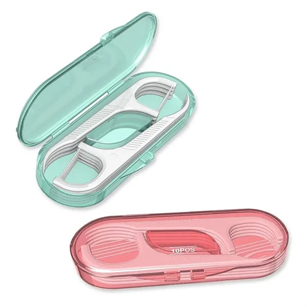 Portable Dental Floss Picks 10 Pack