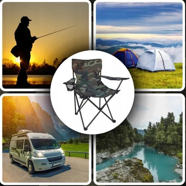 Heavy Duty Camping Chairs with Cup Holder and Carry Bag