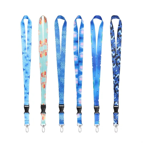 3/4" Sublimated Detach Lanyards Badge Holder W/ Oval Clasp
