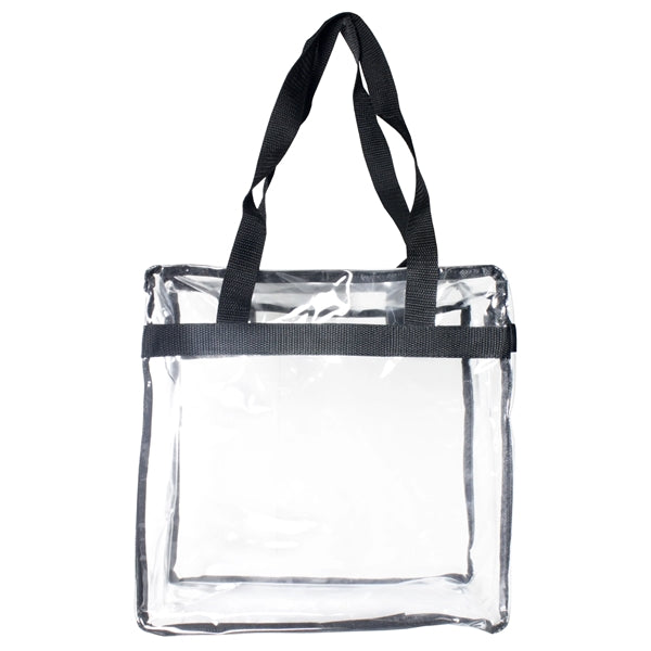 Clear Zippered Stadium Tote Bag