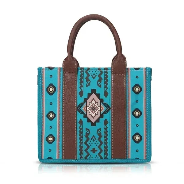 Aztec Pattern Tote & Wristlet Set