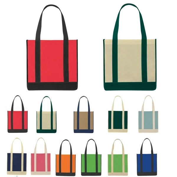 NonWoven Two-Tone Shopper Tote