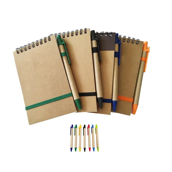 Business Spiral Bound Note Pad With Pen for Advertising"