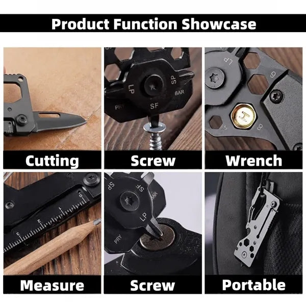 Card Type 8 In 1 Multi-Tool Knife Keychain