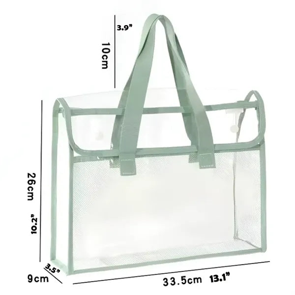 Pvc Transparent Waterproof Tote Expandable File Folder Bag