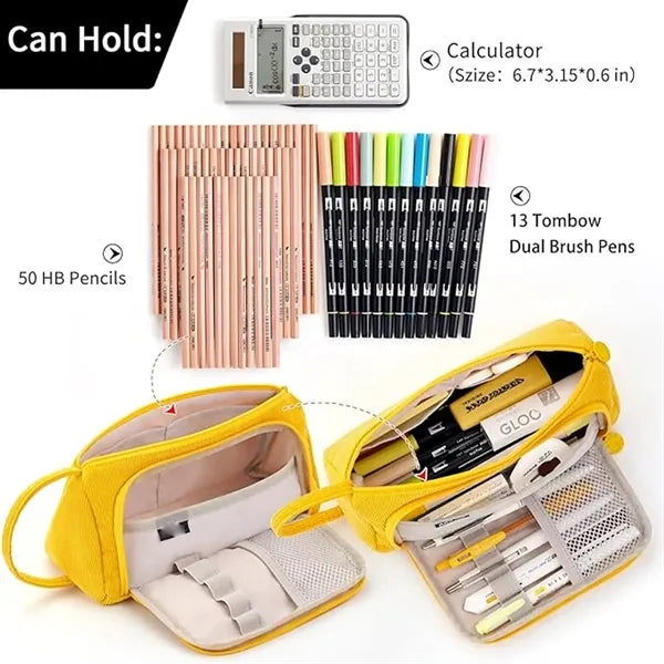 Big Capacity Pencil Case Pen Pouch Office Organizer