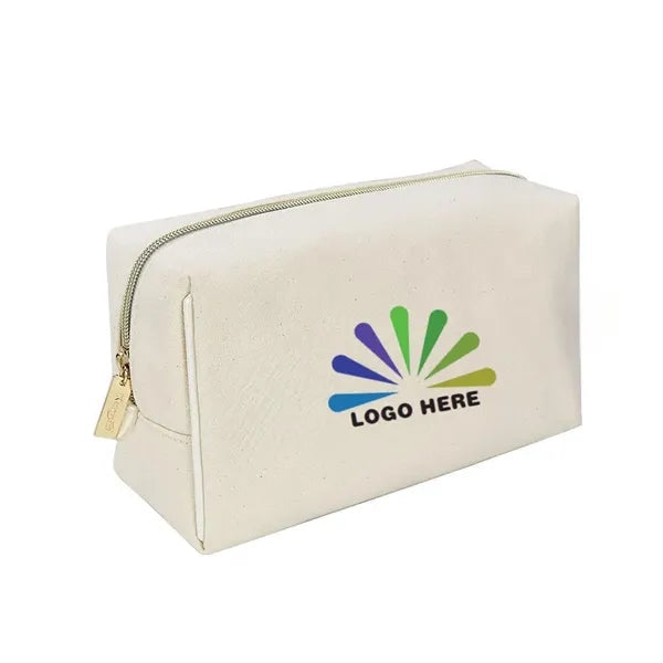 Canvas cosmetic makeup bag