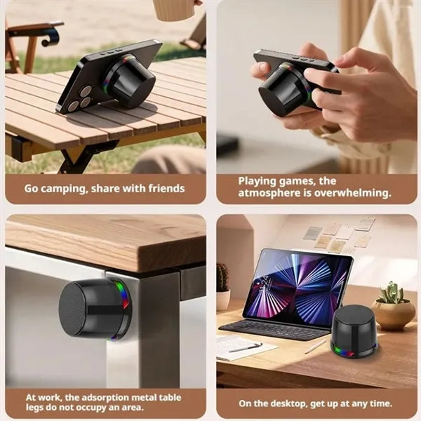 Mini Bluetooth Speaker with Magnetic & Phone Holder