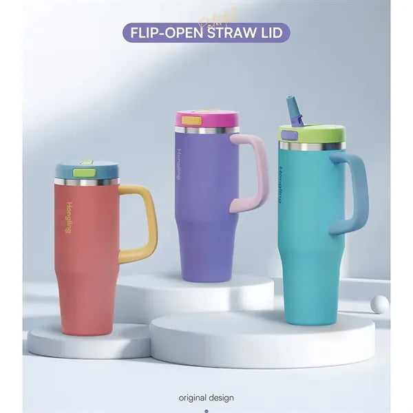 40oz 304 Stainless Steel Tumbler Mug Hot Cold with Handle