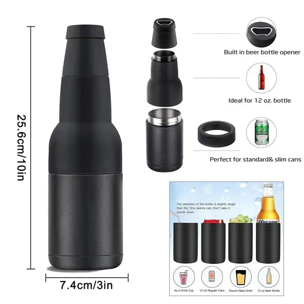 3-in-1 Can Cooler & Bottle Holder with Opener