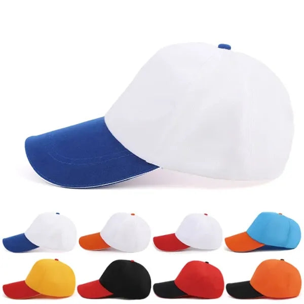 5 Panel Two-Tone Adjustable Cotton Twill Baseball Cap