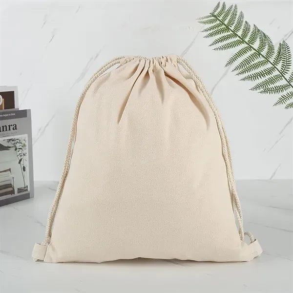 Cotton Canvas Drawstring Backpack