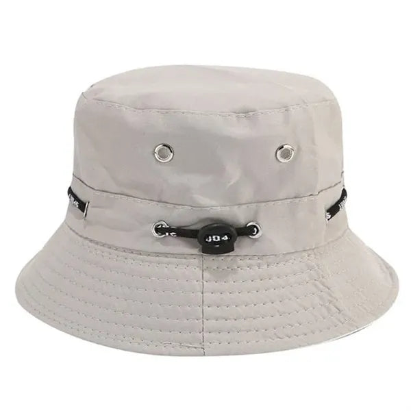 Cotton Bucket Hat with Stripe